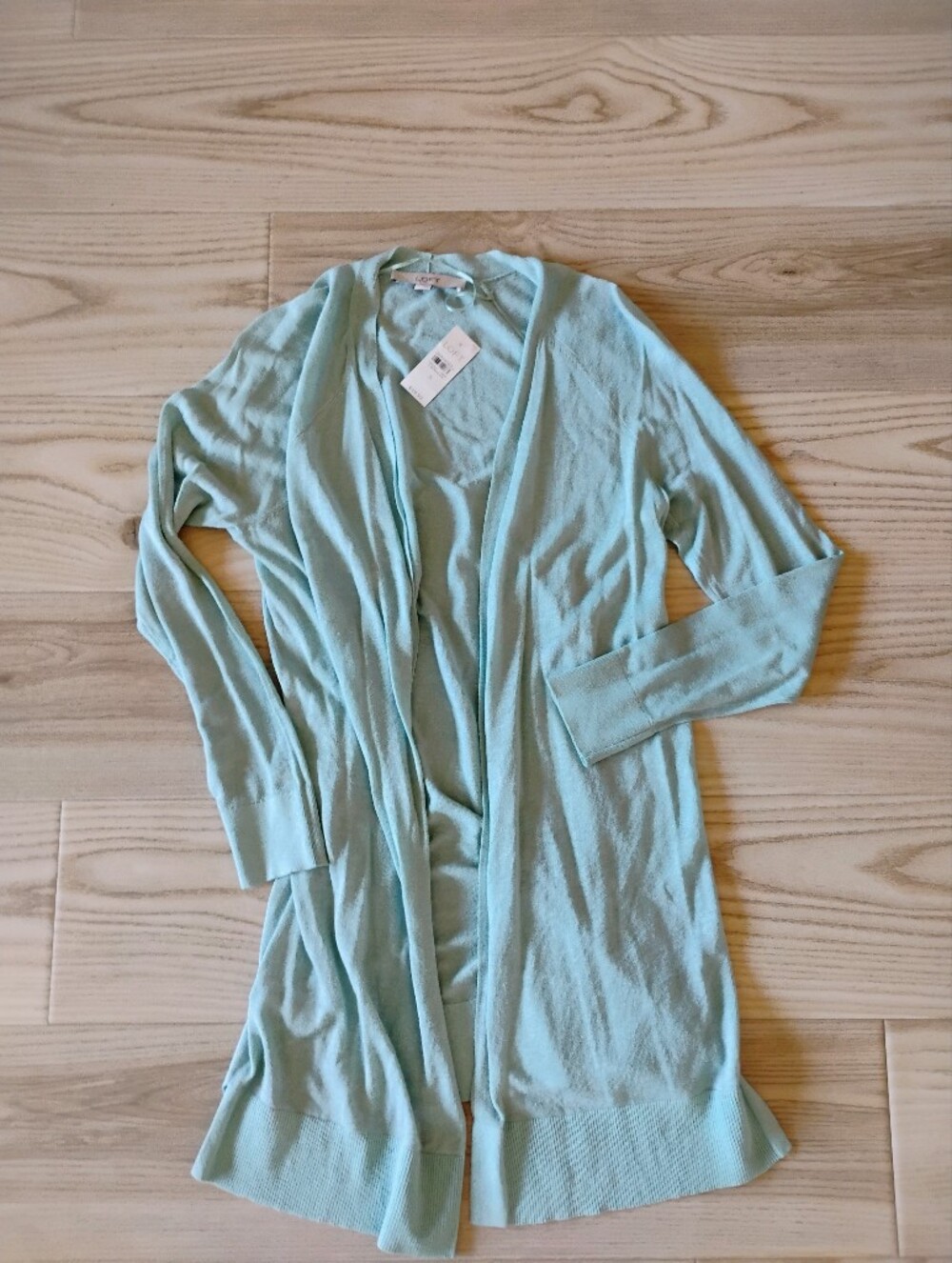 LOFT Light Blue Open-Front Women's Cardigan